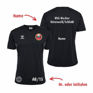 HSG WOS HMLAuthentic PL Jersey S/S Kids black 164 inkl. Initialen oder Nr. oder Name