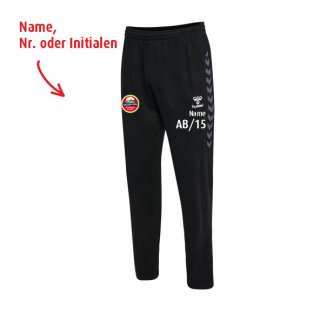 HSG WOS HMLAuthentic Cotton Training Pant Kids black mit Vereinslogo 140 inkl. Initialen oder Nr. oder Name