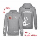 HSG WOS HB Hoodie Lady heather grey/weiß 2XL inkl....