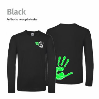 Longsleeve Shirt Handball!-Collection Unisex black 4XL neongrn/weiss