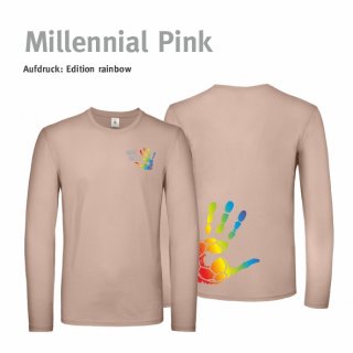 Longsleeve Shirt Handball!-Collection Unisex millennial pink 3XL rainbow