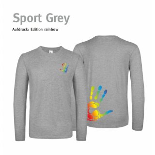 Longsleeve Shirt Handball!-Collection Unisex sport grey 4XL rainbow