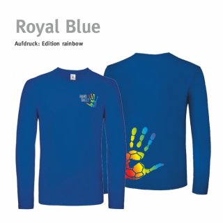 Longsleeve Shirt Handball!-Collection Unisex royal blue 4XL rainbow