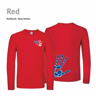 Longsleeve Shirt Handball!-Collection Unisex red S blau/weiss