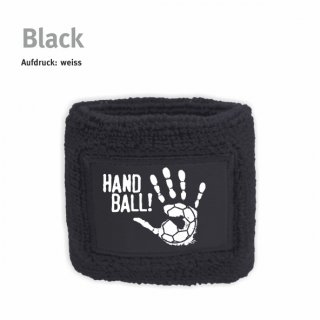 Schwei�armband Handball!-Collection black weiss