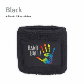 Schweiarmband Handball!-Collection black rainbow