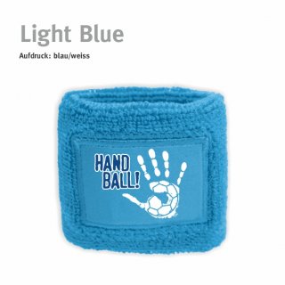 Schweiarmband Handball!-Collection light blue blau/weiss
