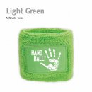 Schweiarmband Handball!-Collection light green weiss