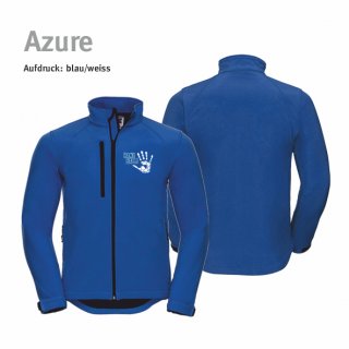 Softshelljacke Handball!-Collection Unisex azure XS blau/weiss
