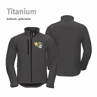 Softshelljacke Handball!-Collection Unisex titanium M gelb/weiss