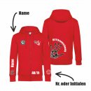 MTV BS Basic Hoodie-Jacke Unisex rot XL inkl. Initialen...
