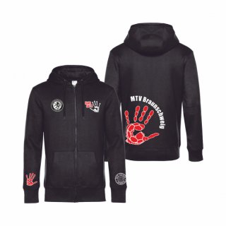 MTV BS Basic Hoodie-Jacke Unisex schwarz 4XL ohne Zusatzaufdruck