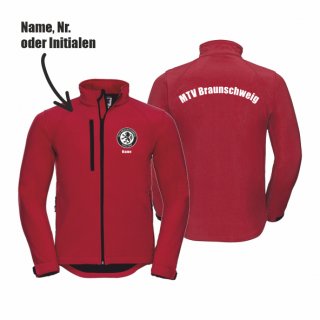 MTV BS Basic Softshelljacke Unisex classic red 2XL inkl. Name oder Initialen oder Nr.