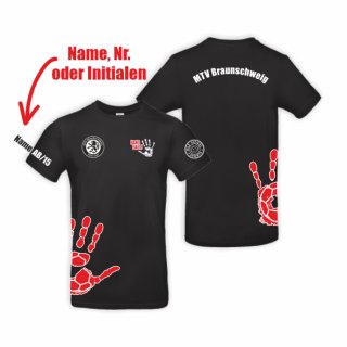 MTV BS Basic T-Shirt Unisex schwarz L inkl. Initialen oder Nr.