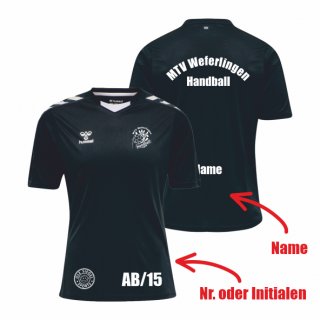 MTV Weferlingen hmlCORE XK Poly Jersey S/S Unisex black M inkl. Initialen oder Nr. oder Name