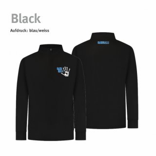 Half Zip Handball!-Collection Unisex black XXS blau/weiss
