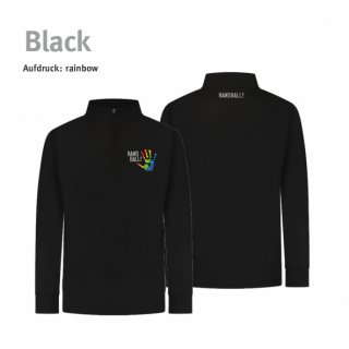 Half Zip Handball!-Collection Unisex black 3XL rainbow