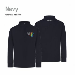 Half Zip Handball!-Collection Unisex navy 3XL rainbow
