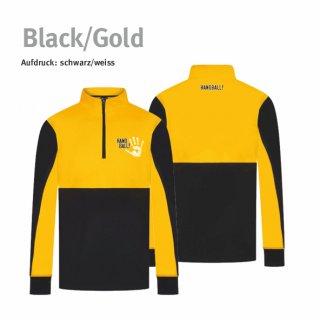 Half Zip Handball!-Collection Unisex black/gold
