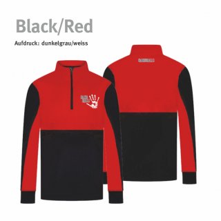 Half Zip Handball!-Collection Unisex black/red