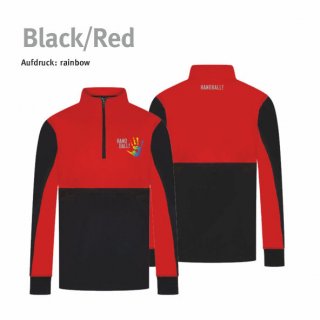 Half Zip Handball!-Collection Unisex black/red 3XL rainbow