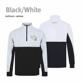 Half Zip Handball!-Collection Unisex black/white 3XL rainbow