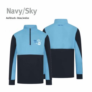 Half Zip Handball!-Collection Unisex navy/sky XXS blau/weiss
