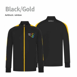 Trainingsjacke Handball!-Collection Unisex black/gold 5XL rainbow