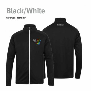 Trainingsjacke Handball!-Collection Unisex black/white 5XL rainbow