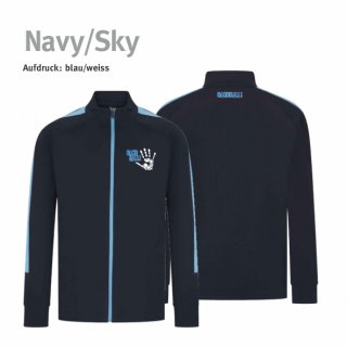 Trainingsjacke Handball!-Collection Unisex navy/sky XXS blau/weiss