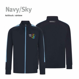 Trainingsjacke Handball!-Collection Unisex navy/sky 5XL rainbow