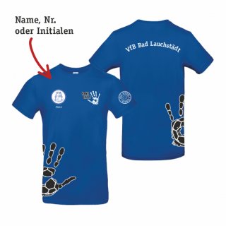 VfB Bad Lauchstdt Basic Unisex T-Shirt royal 5XL inkl. Initialen oder Nr. oder Name