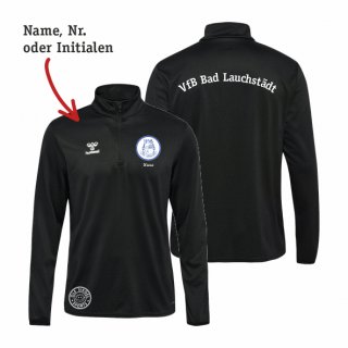 VfB Bad Lauchstdt hmlESSENTIAL Poly Half Zip Sweat Kids black 128 inkl. Name oder Initialen oder Nr.