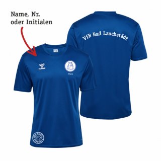 VfB Bad Lauchstdt hmlESSENTIAL Poly Jersey S/S Kids true blue 128 inkl. Name oder Initialen oder Nr.