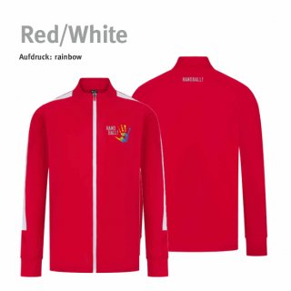 Trainingsjacke Handball!-Collection Unisex red/white 3XL rainbow