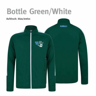 Trainingsjacke Handball!-Collection Unisex bottle green/white XS blau/weiss