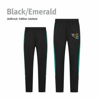 Trainingshose Handball!-Collection Unisex black/emerald 5XL rainbow