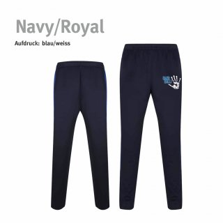 Trainingshose Handball!-Collection Kids navy/royal 7/8 (122/128) blau/weiss