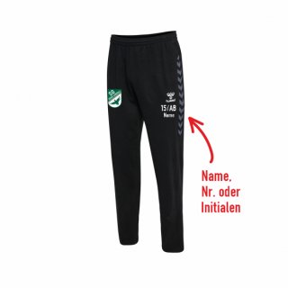SG Brde HMLAuthentic Cotton Training Pant Kids black mit Vereinslogo 152 inkl. Initialen oder Nr. oder Name