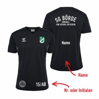 SG Brde HMLAuthentic PL Jersey S/S Lady black 2XL inkl. Initialen oder Nr. oder Name