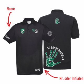 SG Brde HB Poloshirt Unisex schwarz 5XL inkl. Initialen oder Nr. oder Name