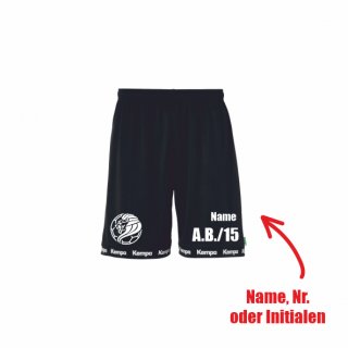 SG VfL W./S. Kempa Wave 26 Shorts Unisex schwarz/anthra mit Vereinslogo S inkl. Initialen oder Nr. oder Name