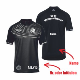 SG VfL W./S. Kempa Wave 26 Trikot Unisex schwarz/anthra S inkl. Initialen oder Nr. oder Name