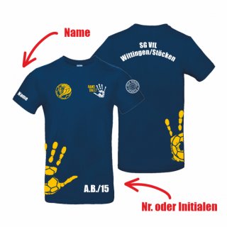 SG VfL Wittingen/Stcken Unisex HB T-Shirt navy S inkl. Initialen oder Nr. oder Name