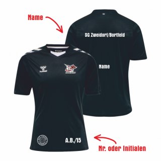 SG ZB hmlCORE XK Poly Jersey S/S Unisex black S inkl. Initialen oder Nr. oder Name