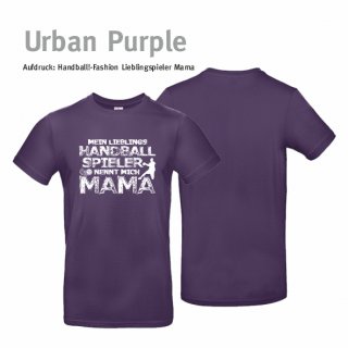 Handball!-Fashion Lieblingsspieler Mama T-Shirt Unisex 3XL Urban Purple