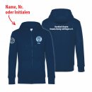 HRBG Basic Hoodie-Jacke Unisex navy 3XL inkl. Initialen...