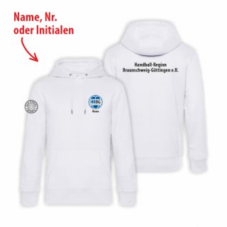 HRBG Basic Hoodie Unisex white 4XL inkl. Initialen oder Nr. oder Name