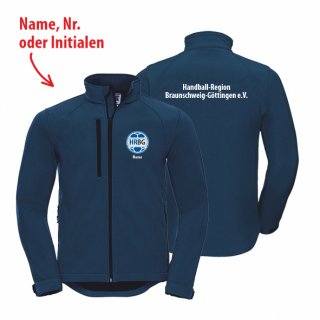 HRBG Basic Softshelljacke Unisex navy 4XL inkl. Initialen oder Nr. oder Name