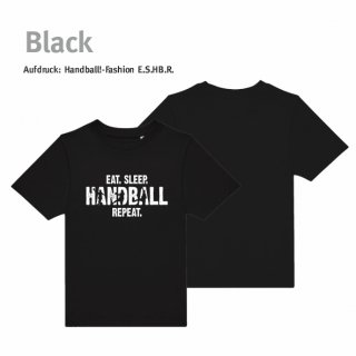 Handball!-Fashion eat.sleep.handball.repeat. T-Shirt  Kids 7/8 Jahre (ca. 122/128) Black